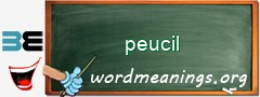 WordMeaning blackboard for peucil